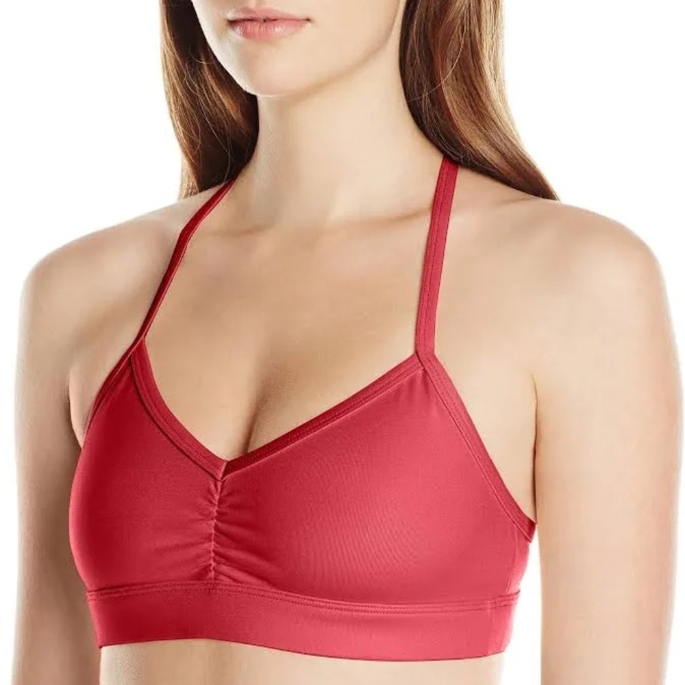 alo yoga sunny strappy bra in red (not padded) - Picture 2 of 6